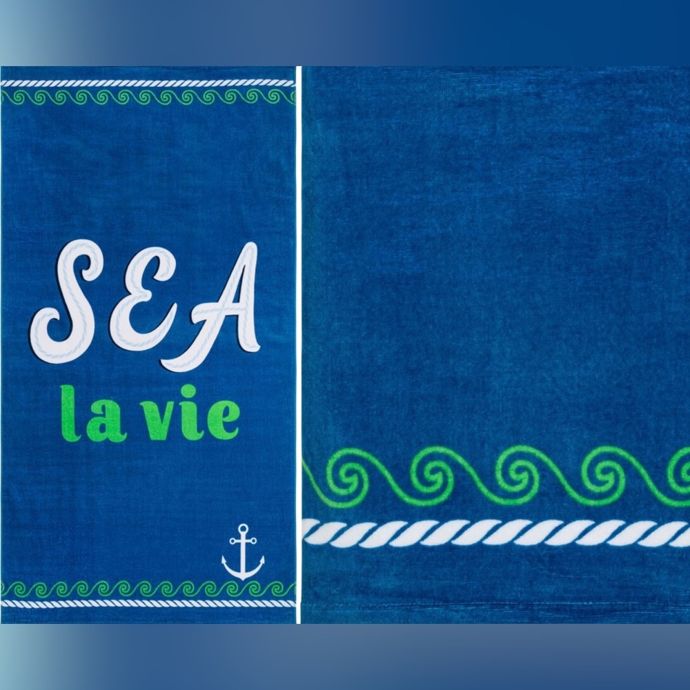 (2) Carolina Collection Sea La Vie Cotton Beach Towels